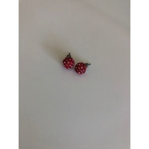 🙈2/$5 Red Stone Stud Earrings